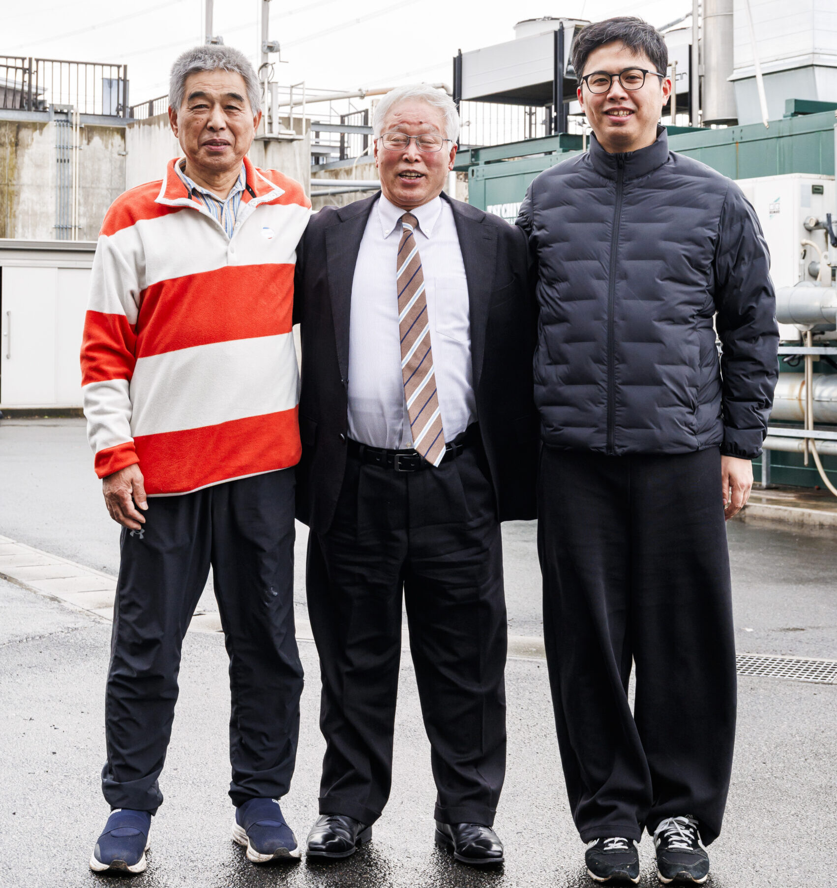 田中清さん、後藤博信さん、田中清人さんの集合写真